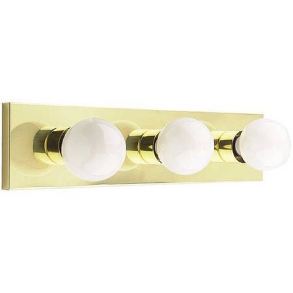 NWT Legacy Lighting Polished Brass 3-Bulb Bath Bar